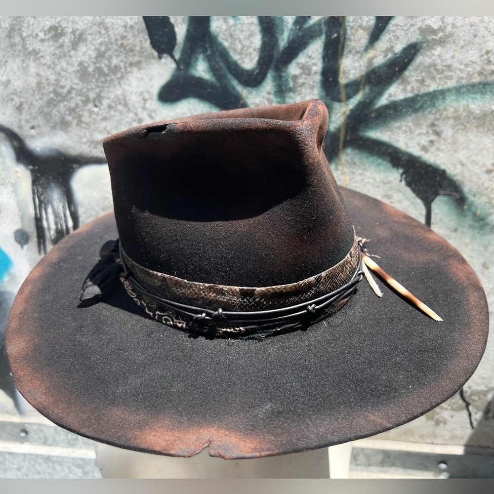 AFTER MIDNIGHT Custom Burned Dynafelt Hat - Picture 6 of 11